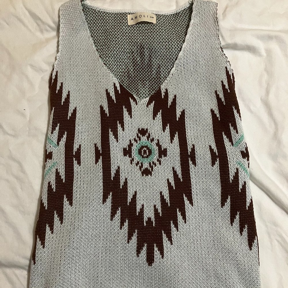 Tribal Print Knit Tank